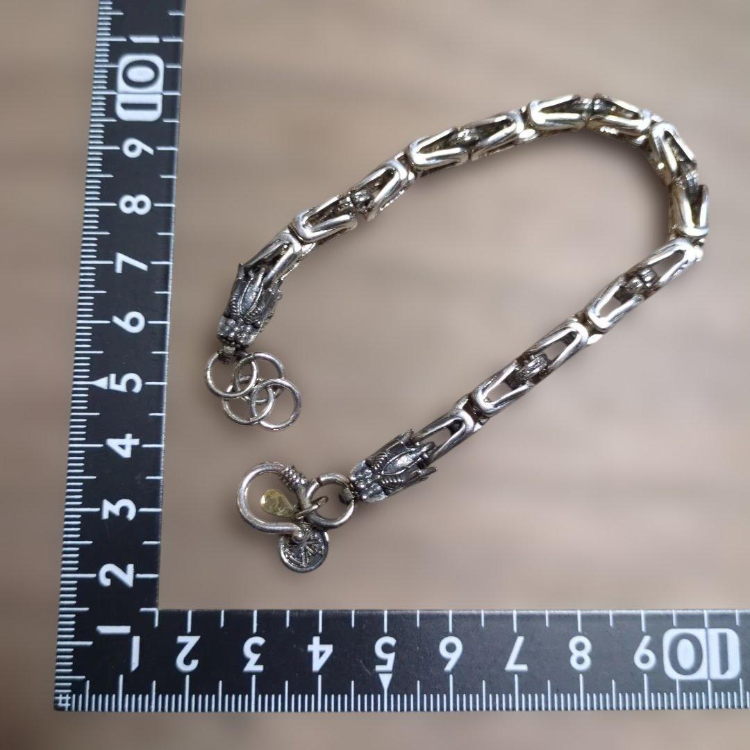 ドラゴンモチーフ シルバーブレスレット シルバー 925 ①