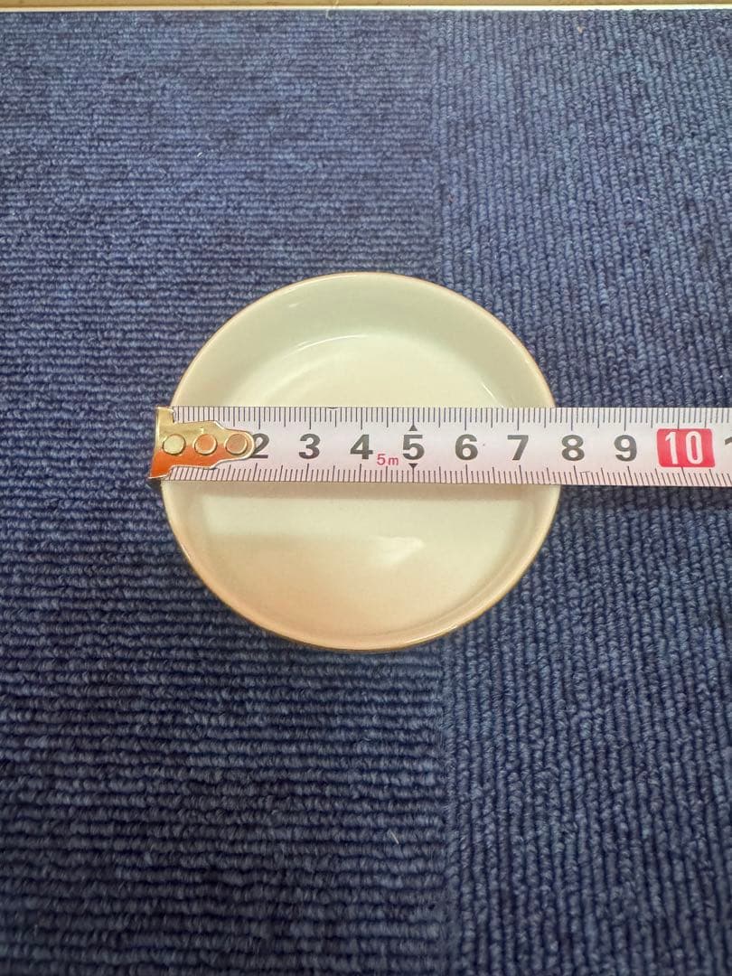 1698 深川製磁　果実文　小皿　9客　8cm 金彩