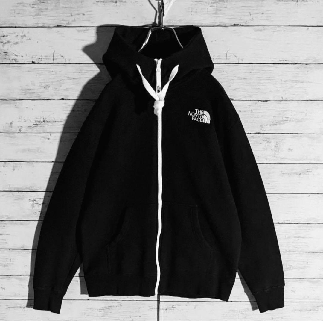 『美品』THE NORTH FACE 黒ジップパーカーL