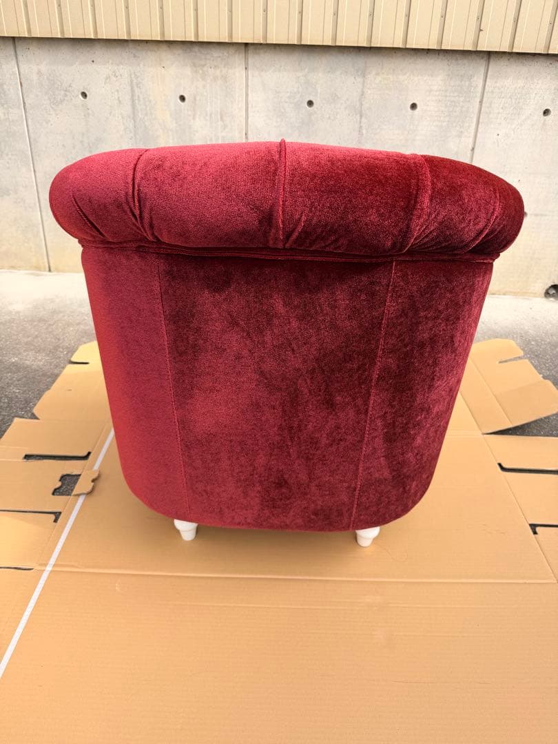 【美品】【送料無料】ヴィンセント　チェスターフィールド　赤