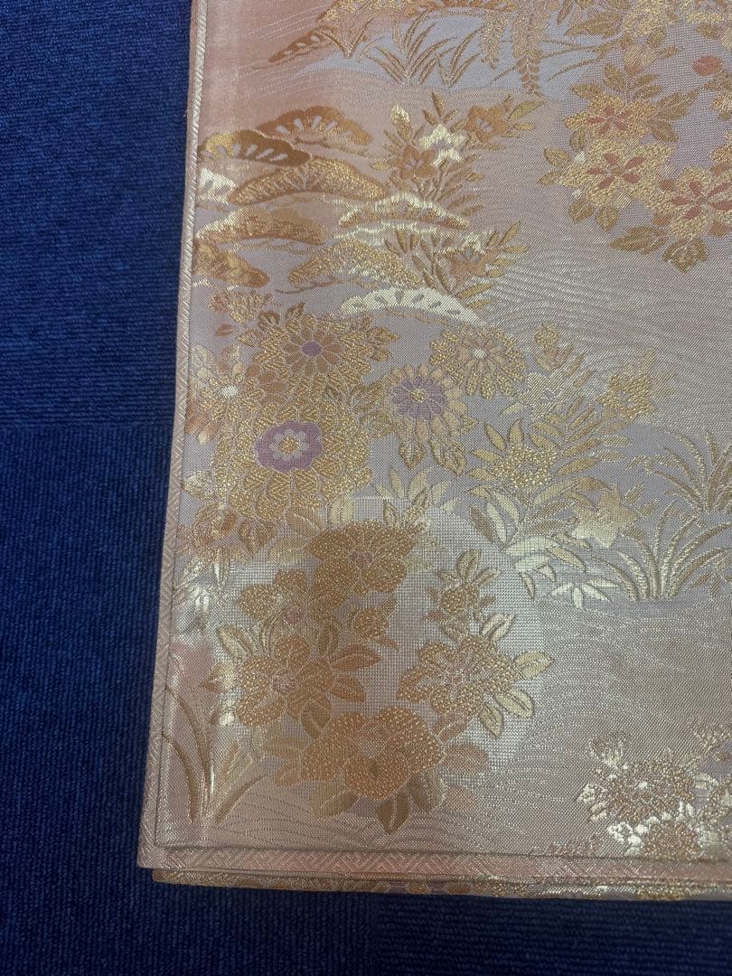 2690袋帯 古代彫金紋 西陣織 金糸　高級上質上品　約440cm 未使用