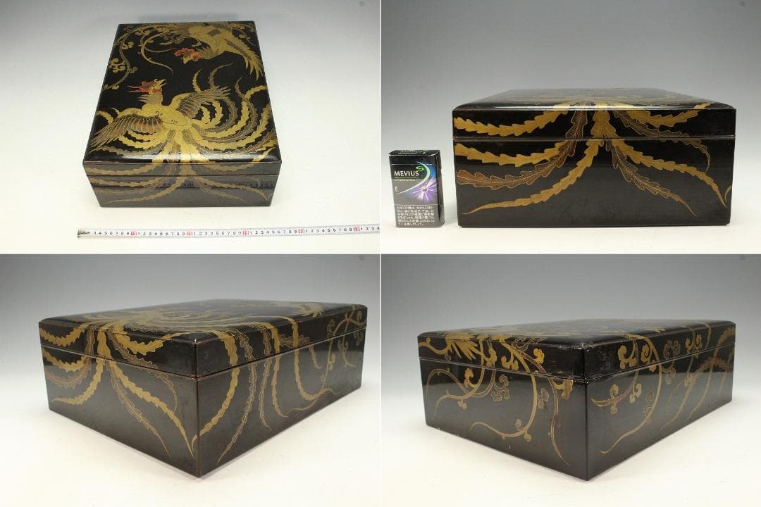 双鳳凰蒔絵 時代 文庫箱(K-XA907)