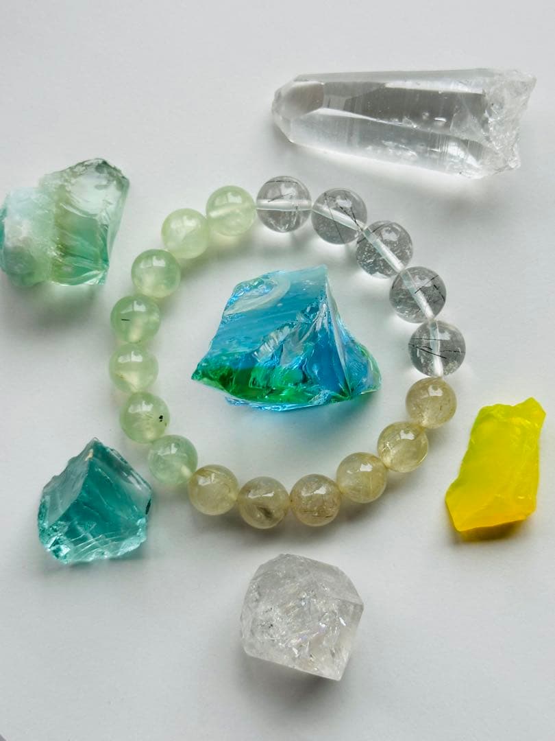 ユニドロブレスレット　グリーン系