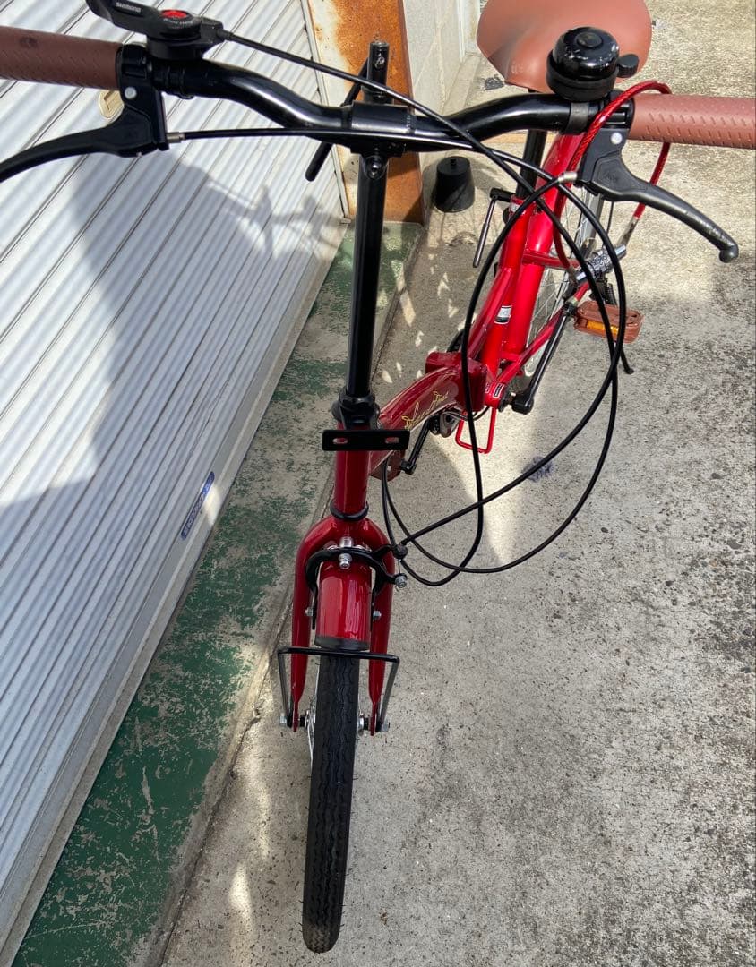 11RT1 折りたたみ自転車 レッド 20インチ 6段変速