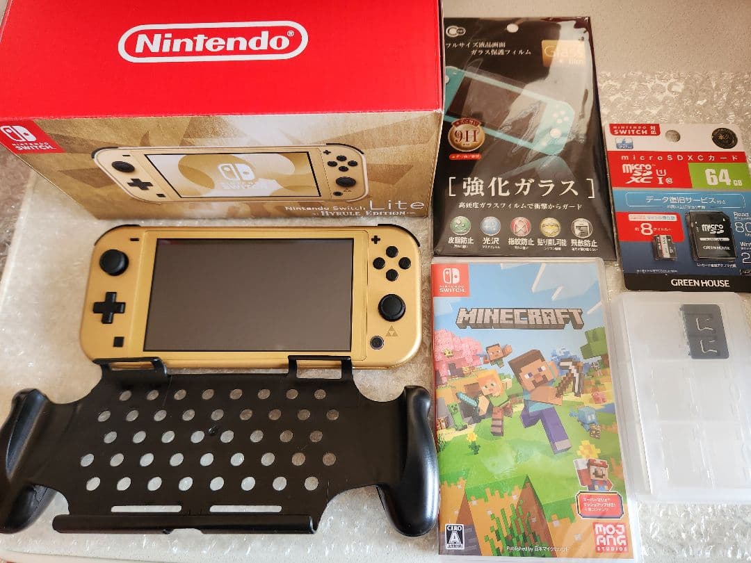 【動作良好】スイッチライト本体(ハイラルエディション)、新品マインクラフトなど