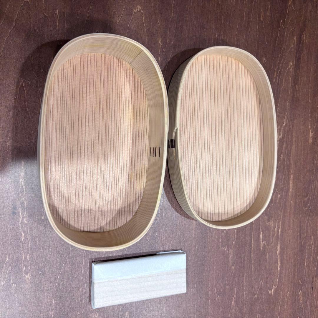 柴田慶信商店　小判弁当箱　天然杉•秋田杉の曲げわっぱ