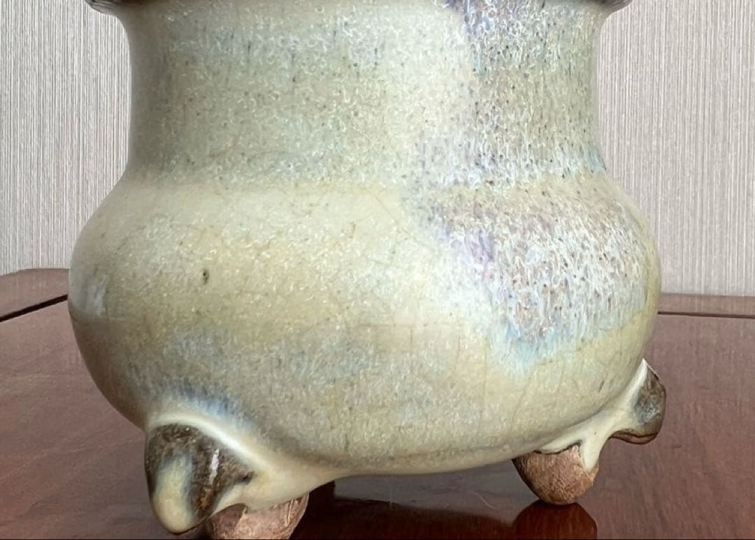 元時代　月白釉　鈞窯　香炉　中国　古美術　貴重