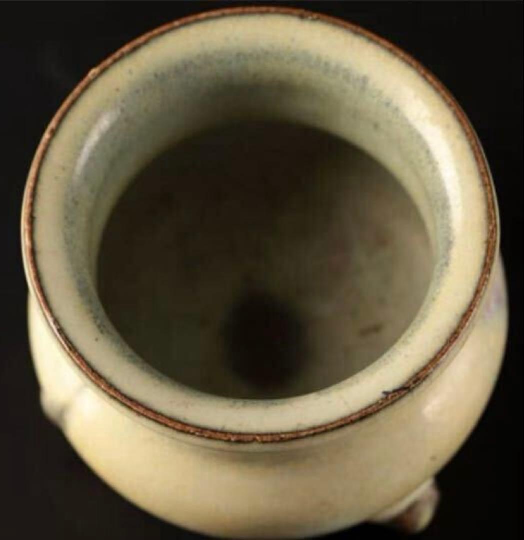 元時代　月白釉　鈞窯　香炉　中国　古美術　貴重