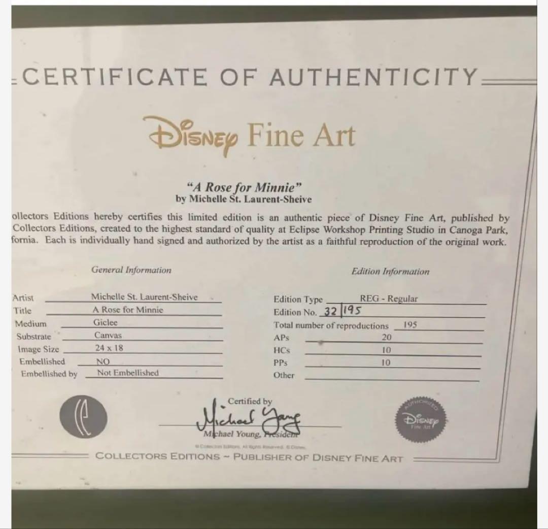 Disney Fine Art Michelle St.Laurent ミッキー