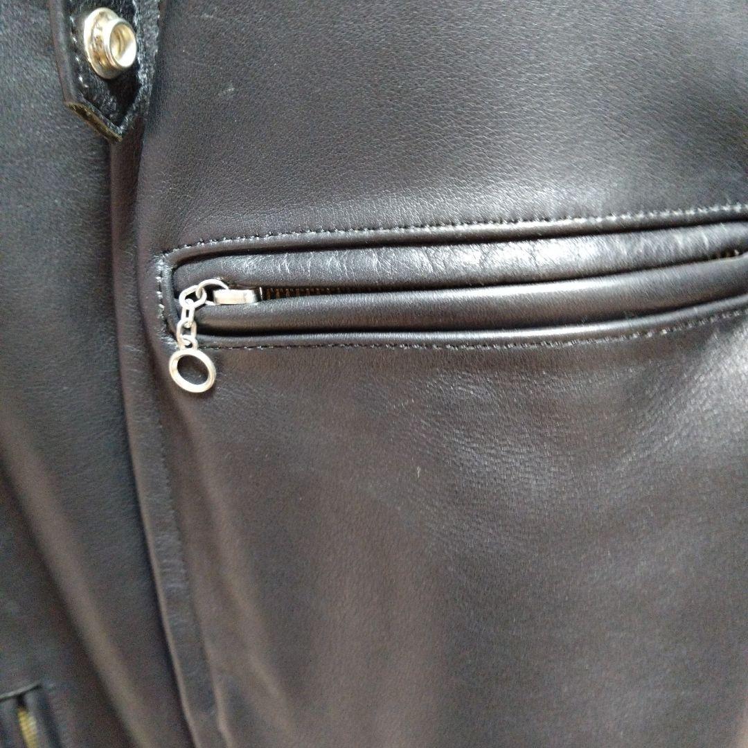 NANKAI ブラック レザー シングルライダース LL