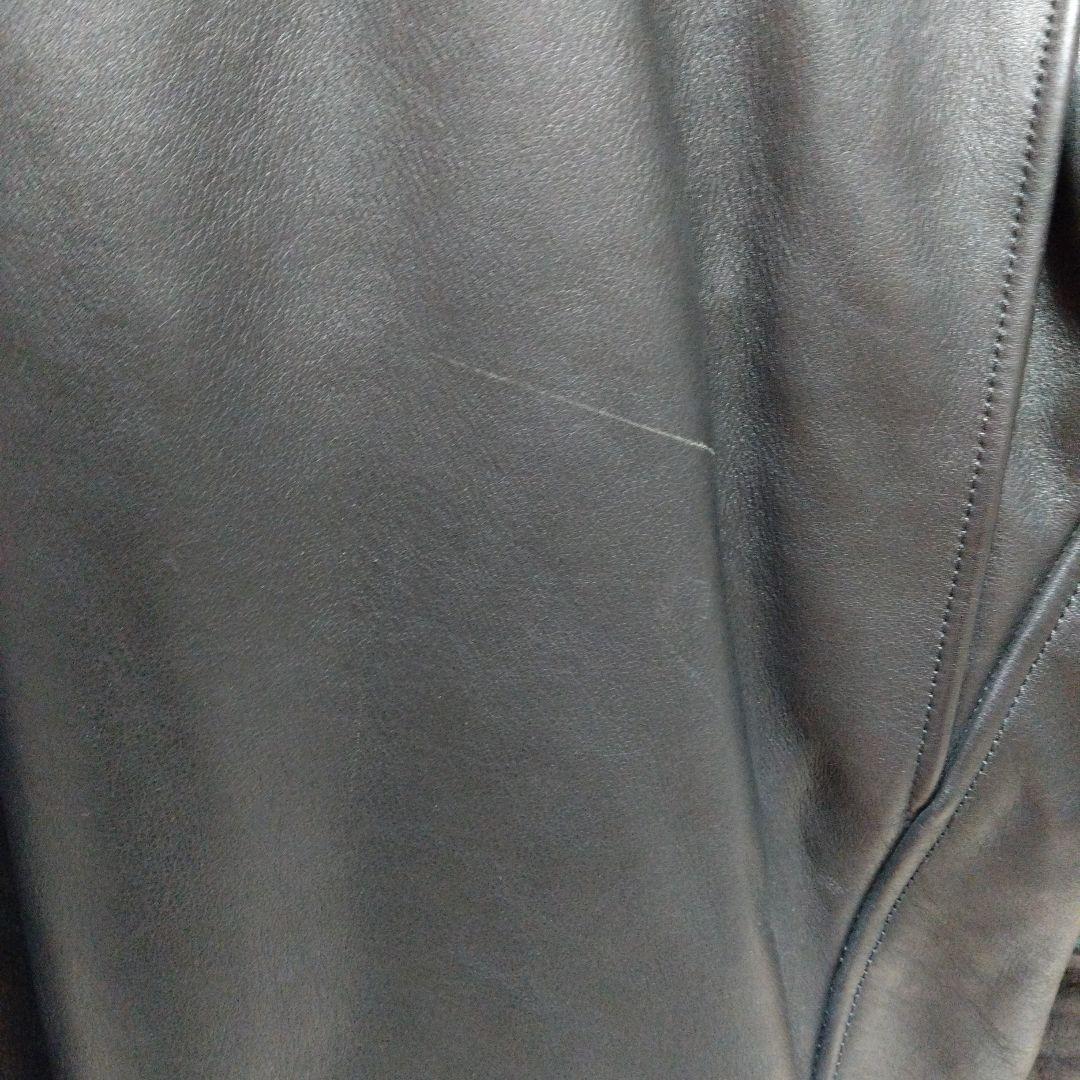 NANKAI ブラック レザー シングルライダース LL