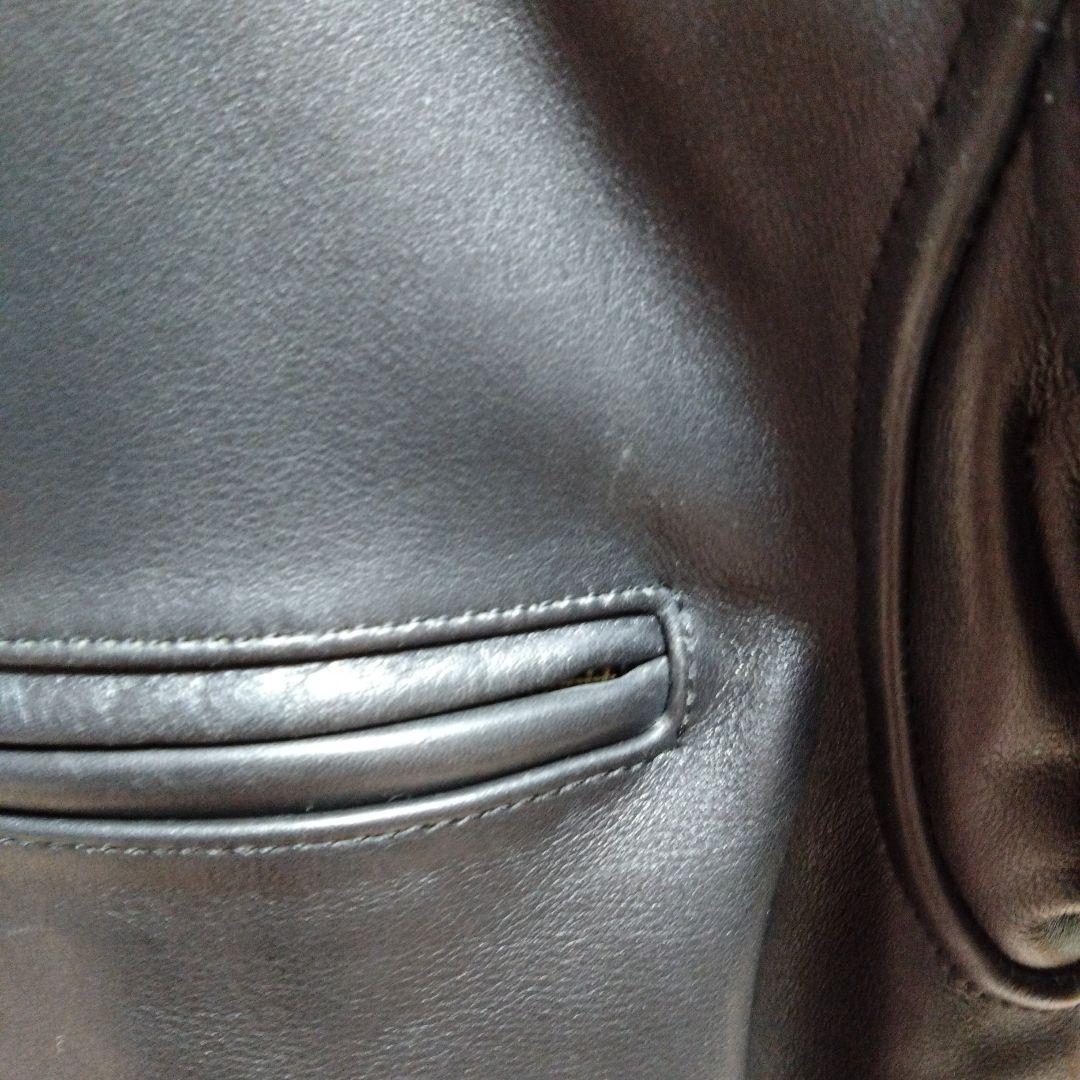 NANKAI ブラック レザー シングルライダース LL