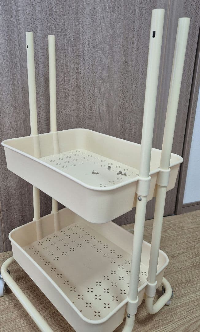 【引き取り限定】キャスター付き収納 移動式トロリーワゴン 2種 セット