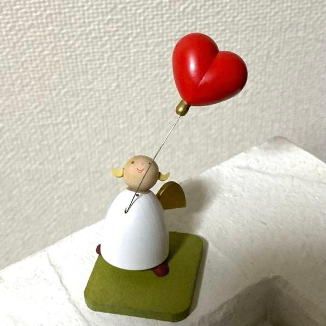 ギュンターライヒェル　ドイツ製　守護天使 ハートのバルーンを持つ天使