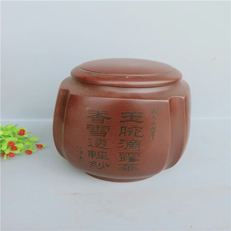 正統宜興紫砂（四大美女）の手作り茶缶