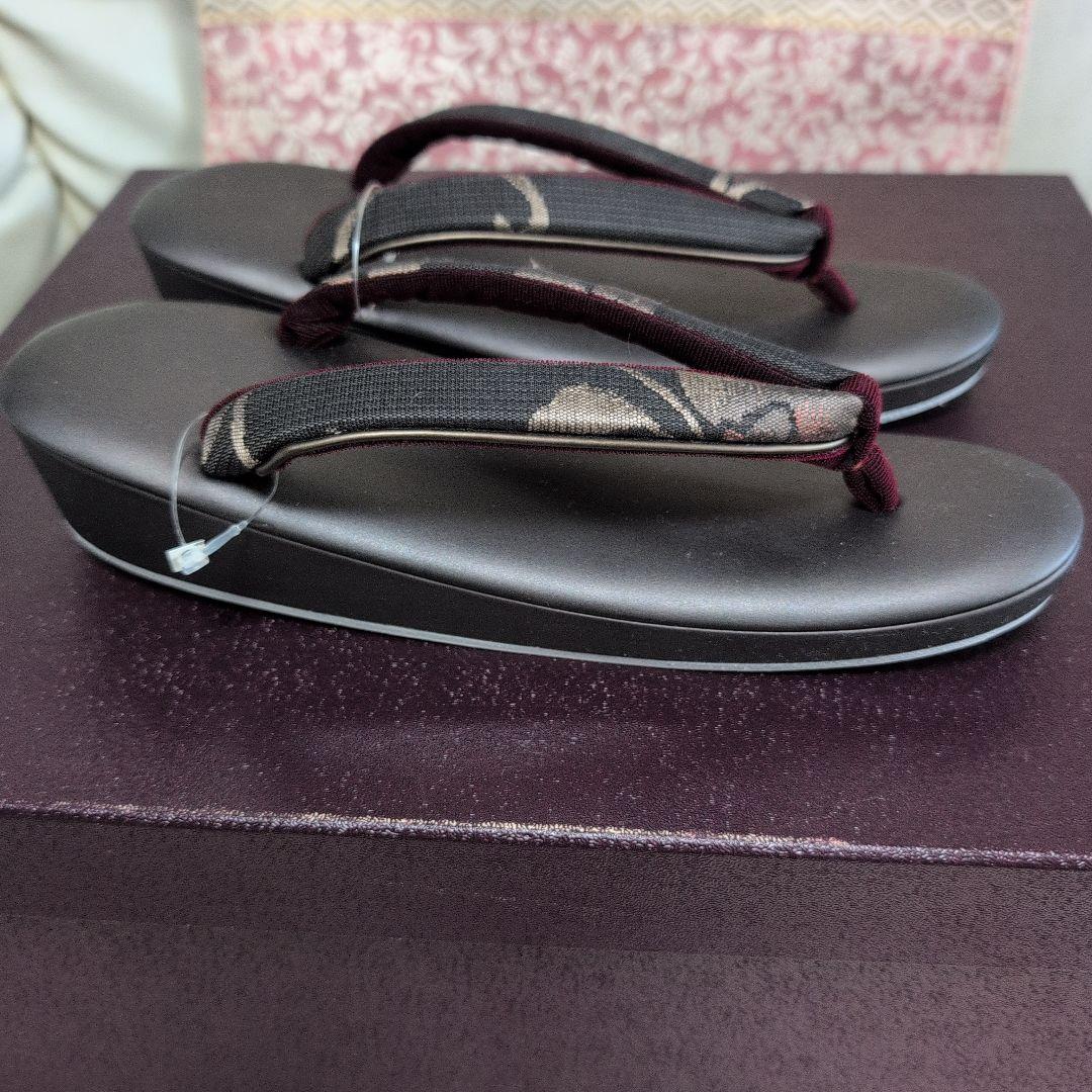 白梅謹製　和装用　利休バック＆草履セット 新品　正絹　箱付