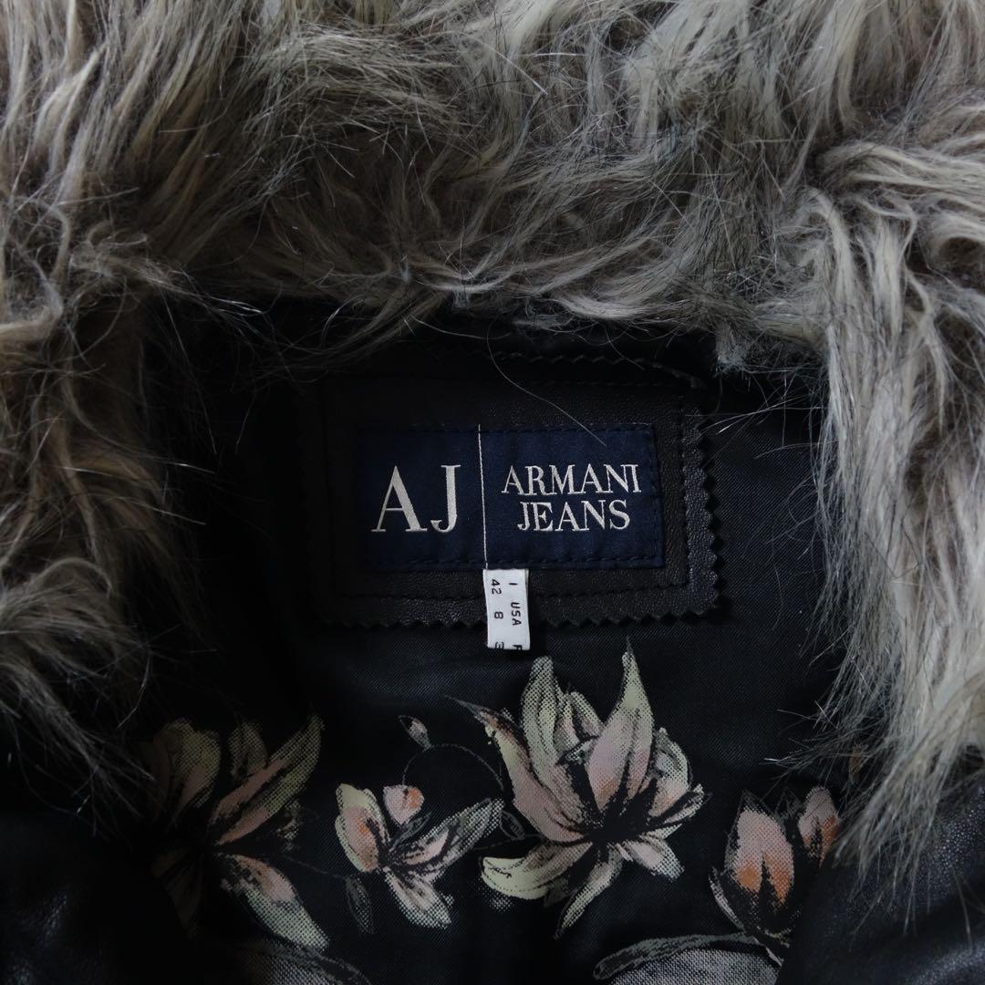 ジャケット・アウター 90s Armani Jeans Fake Fur Leather Jacket
