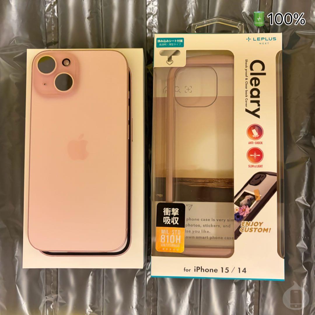 新品同様 BT100% iPhone15 ピンク 128GB｜CM