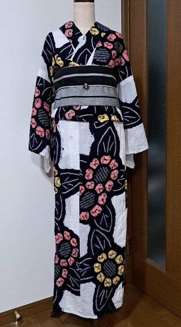 最終✩.*˚絞り浴衣 有松絞り 154cm/65cm