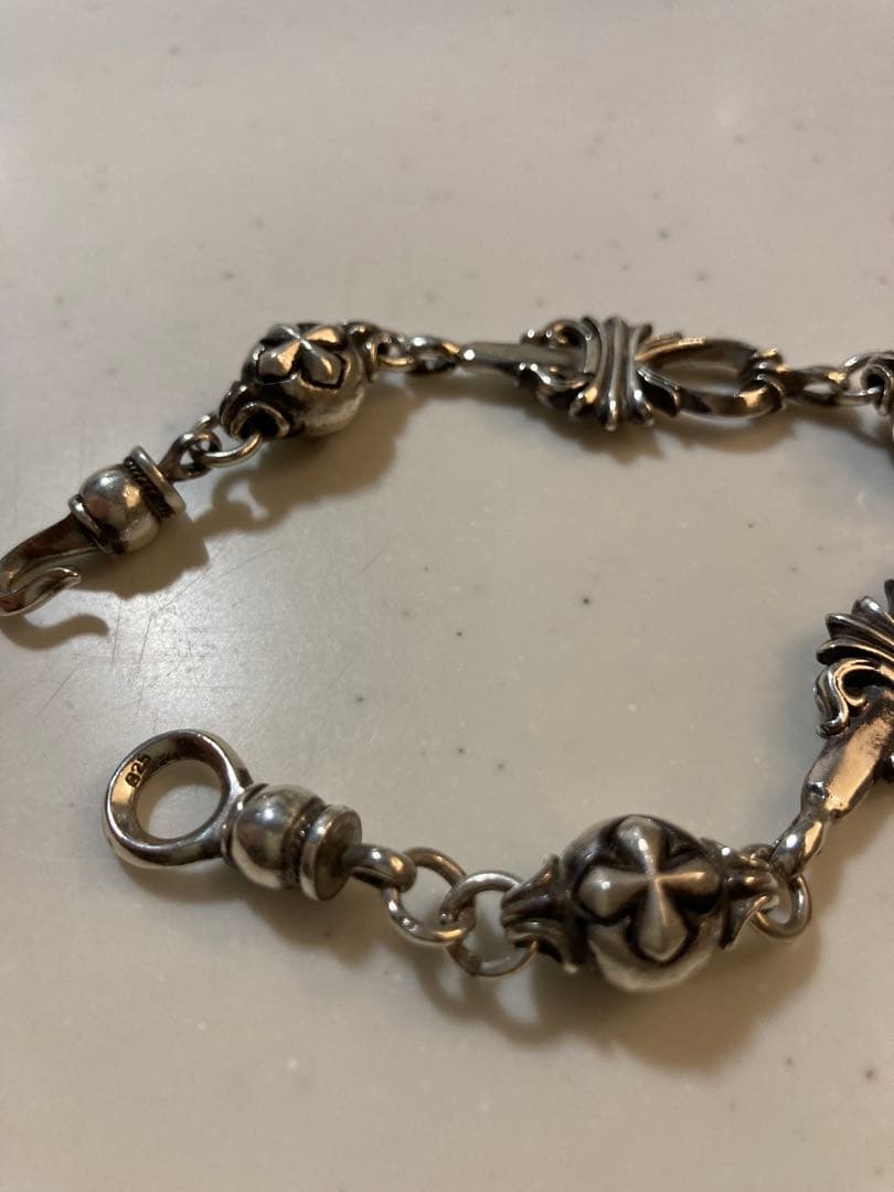 シルバー925 ダガーブレスレット オーダー品 44g xes クロム系