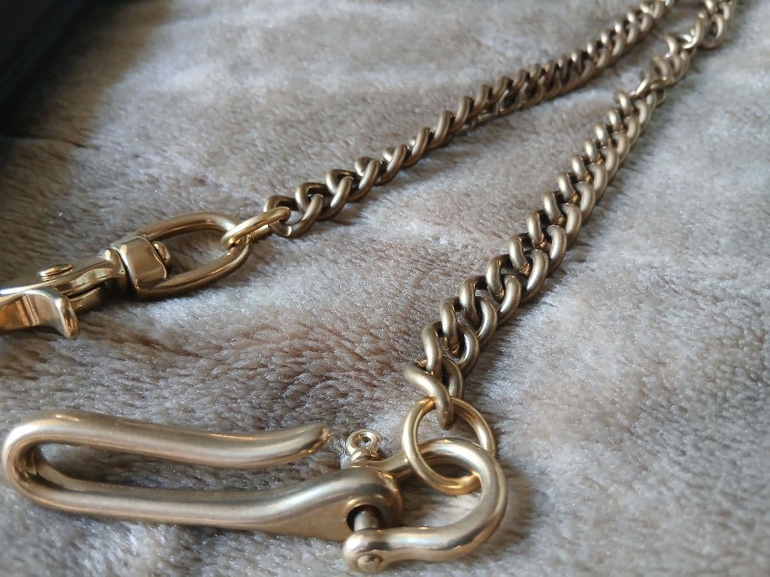 新喜皮革 オイルコードバン トラッカーウォレット ウォレットチェーン付き