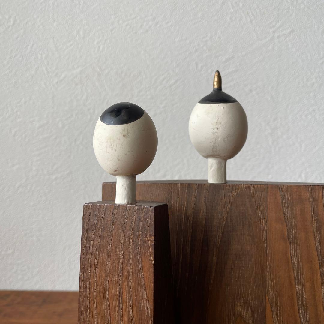 希少　古物　欅木製　立て雛　芸術　古道具　伝統文化　民藝