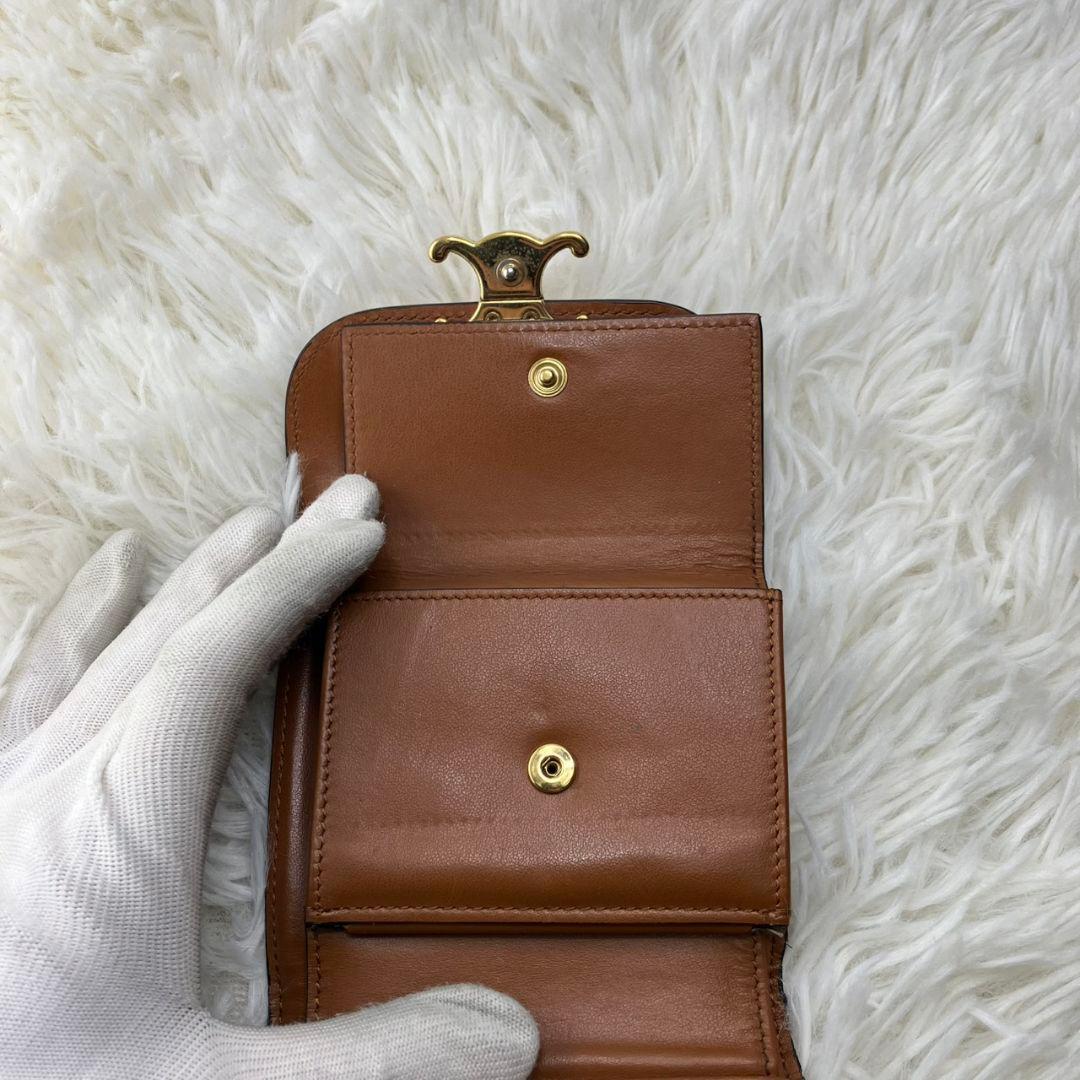 極美品✨セリーヌ トリオンフ スモールウォレット テキスタイル 三つ折財布