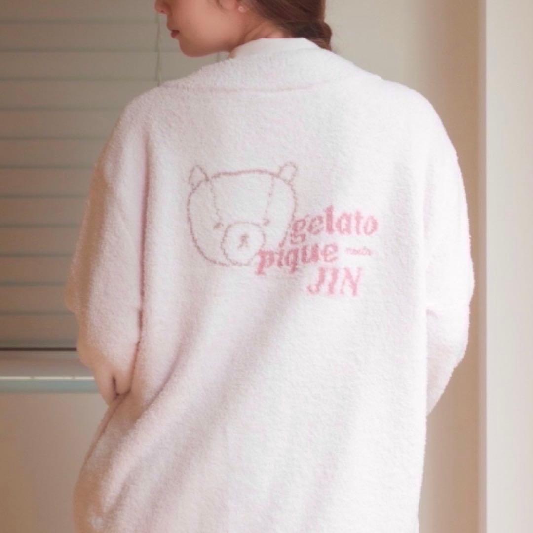 gelato pique JIN ジェラピケ カーディガン ピンク ジン