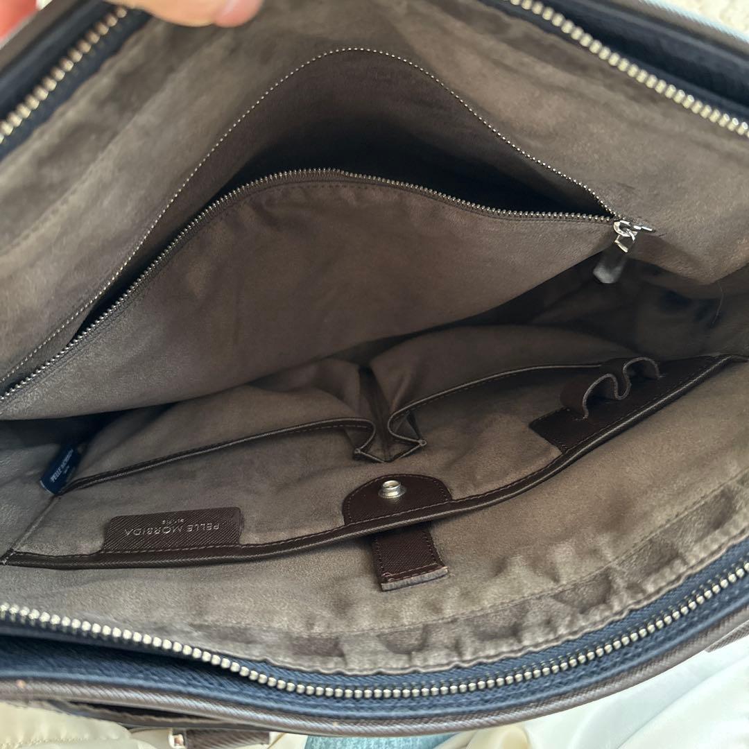 PELLE MORBIDAトートバッグ ネイビー　ペッレモルビダ