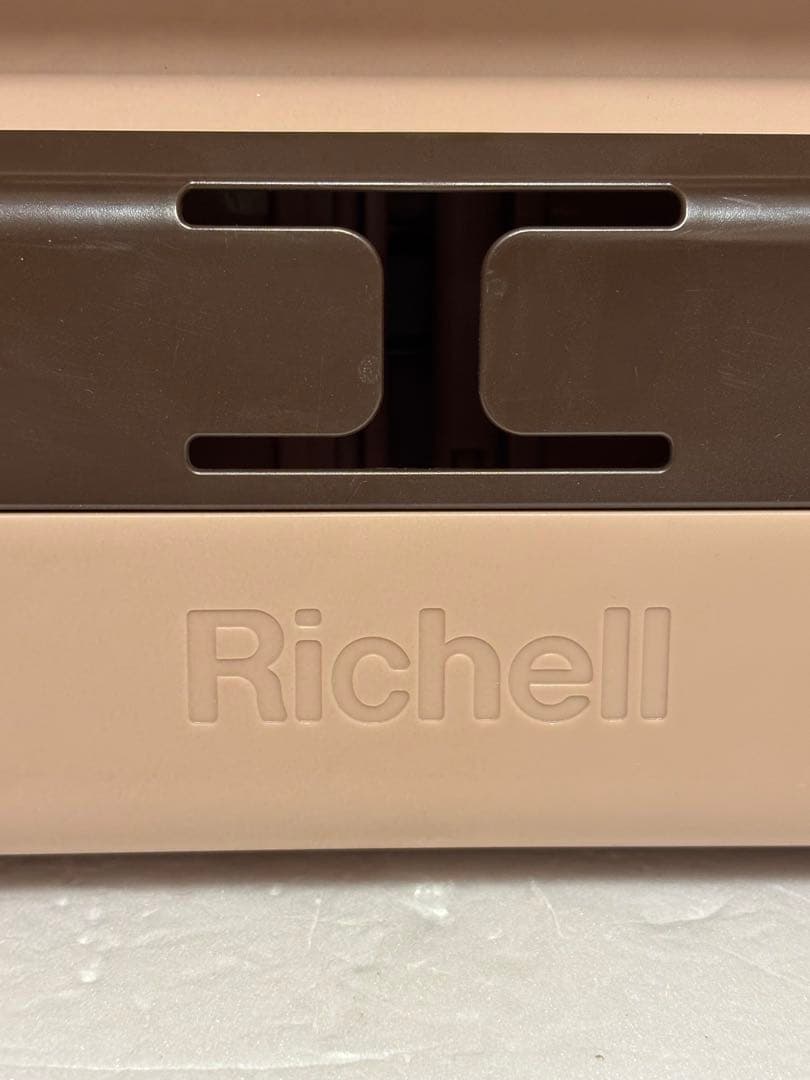 【新品未使用】リッチェル キャンピングキャリー 折りたたみ ダークブラウン L