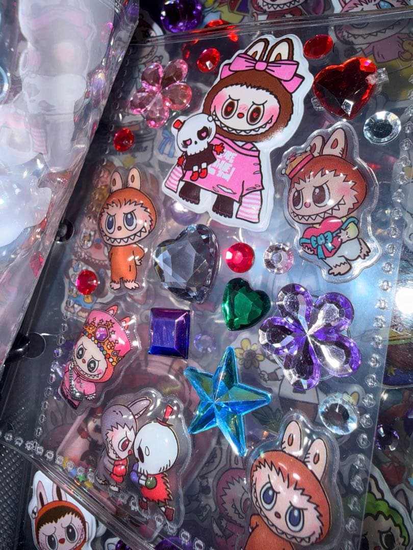 ラブブシール、和柄ボンボンドロップ、シャカシャカシール帳完成品4冊セット