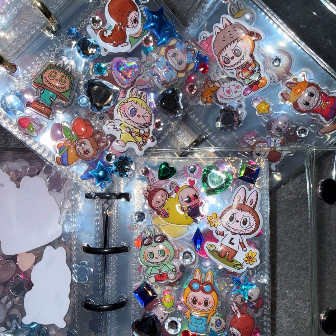 ラブブシール、和柄ボンボンドロップ、シャカシャカシール帳完成品4冊セット