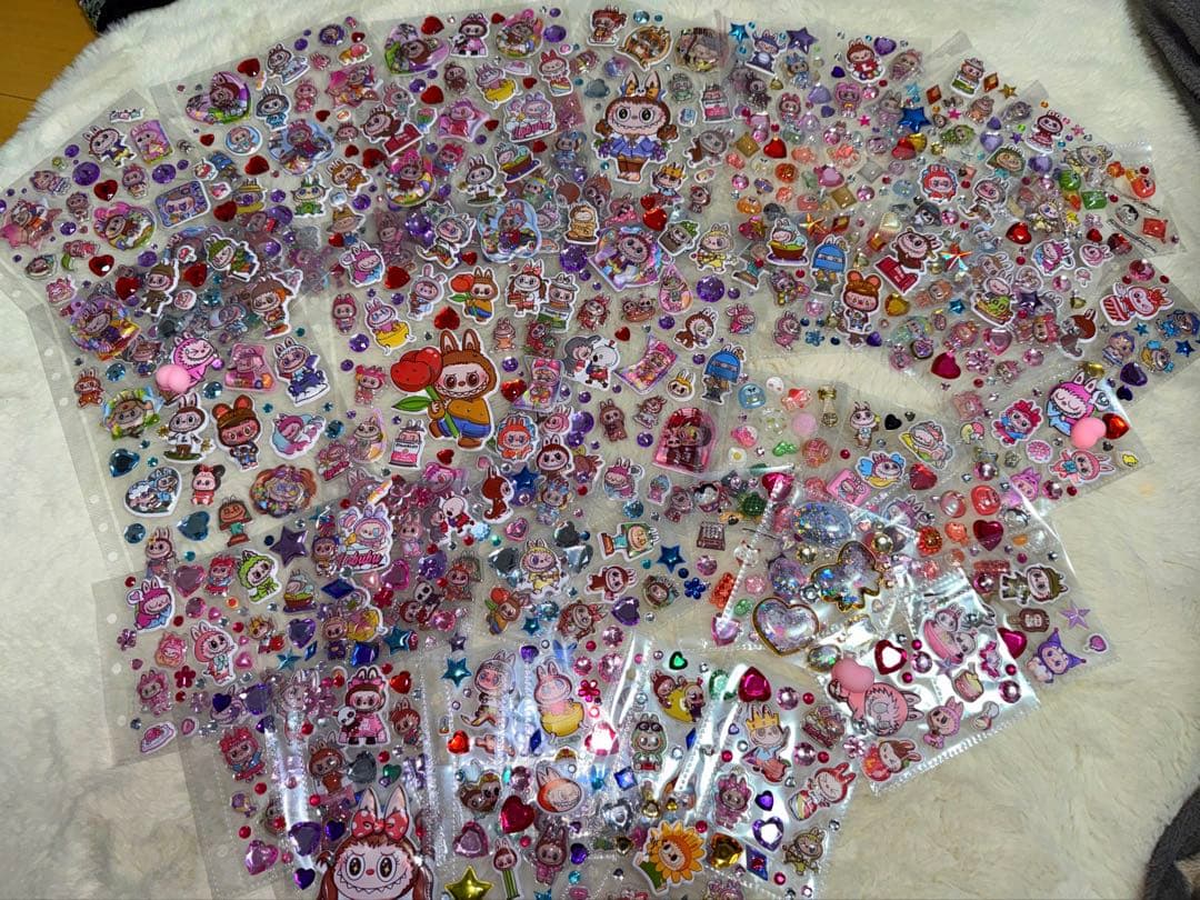 ラブブシール、和柄ボンボンドロップ、シャカシャカシール帳完成品4冊セット