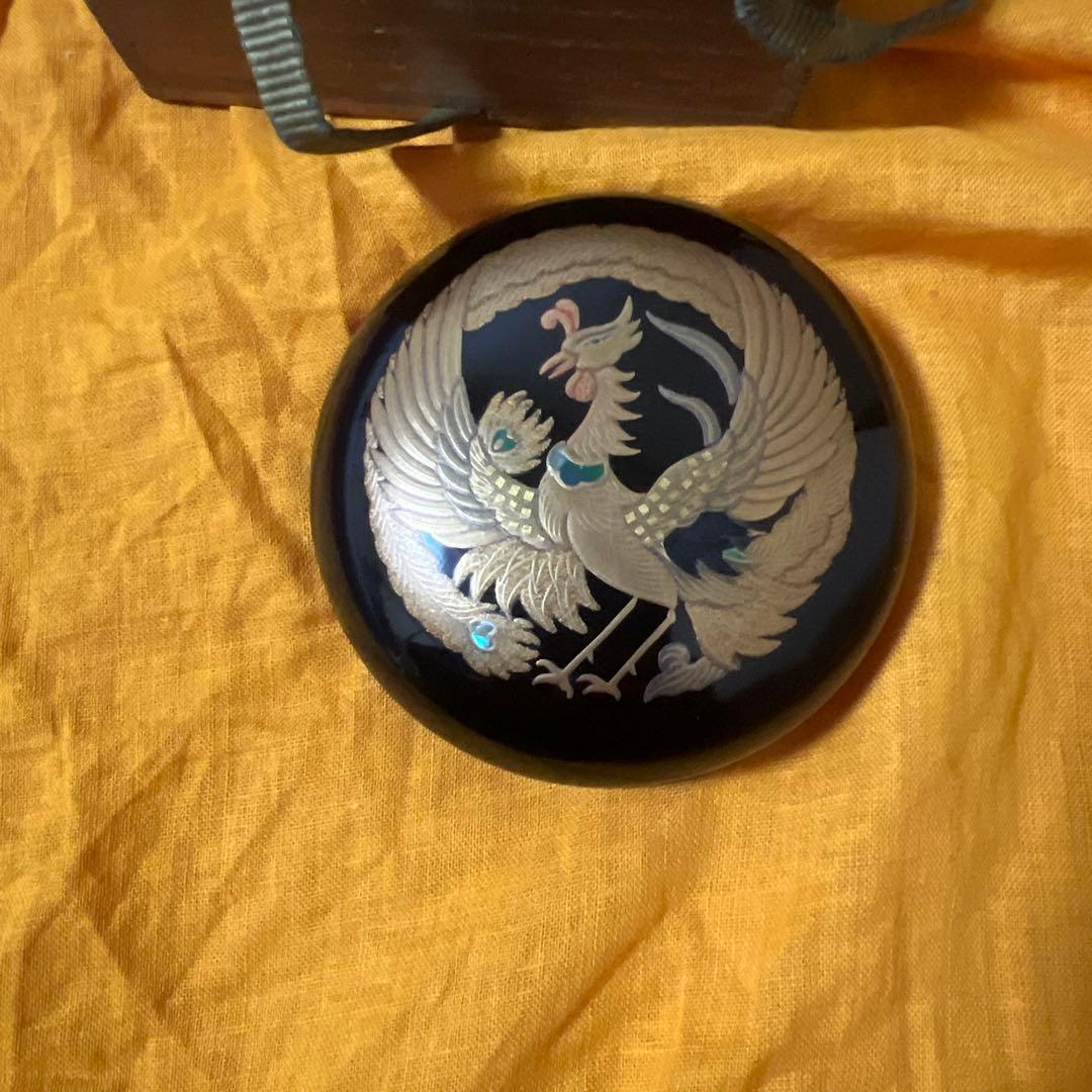 茶道具　明治時代古美術　鳳凰高蒔絵香合　時代箱