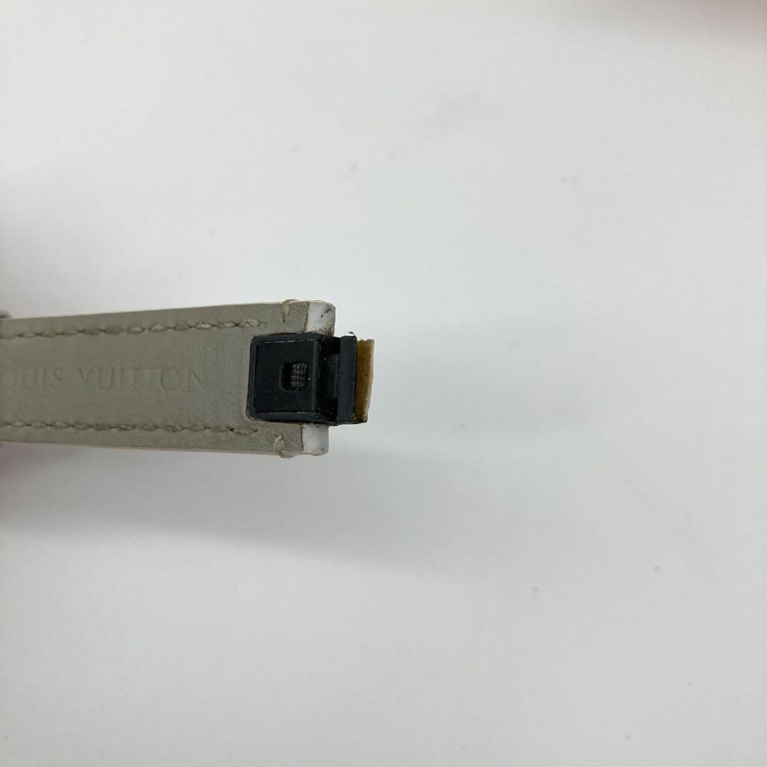 ルイヴィトン タンブール ベルト モノグラム ワンタッチ ホワイト グレー
