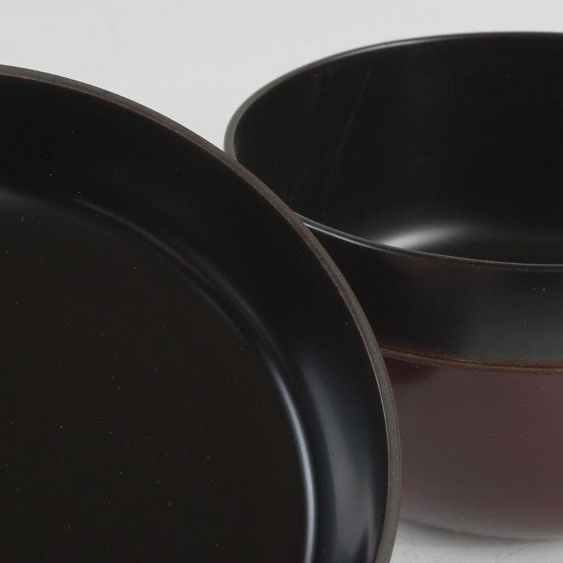 茶道具　輪島塗　大角博明作　沈金　花草蒔絵　平棗　共箱　V　9239