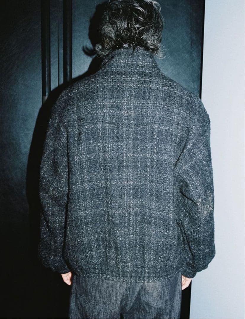 LIDNM ALPACA SILK TWEED ZIP サイズM