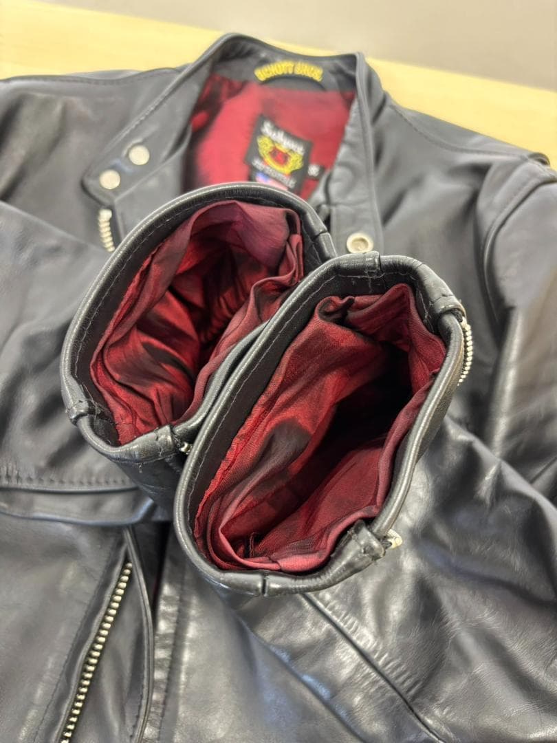 美品 Schott 641XX シングルライダースジャケット 38 ブラック