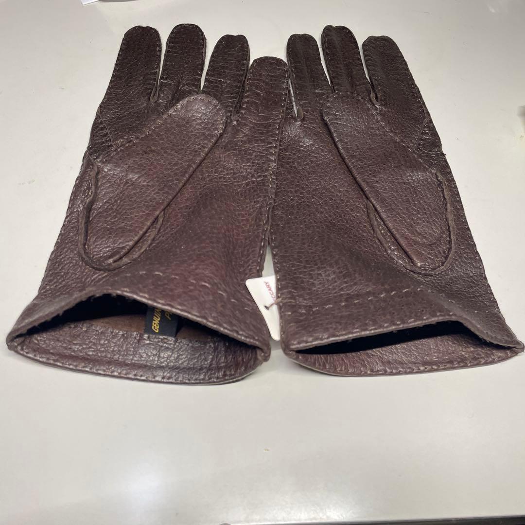 未使用 ペッカリー RESTELLI サイズ8 ダークブラウン色　ライニング無し