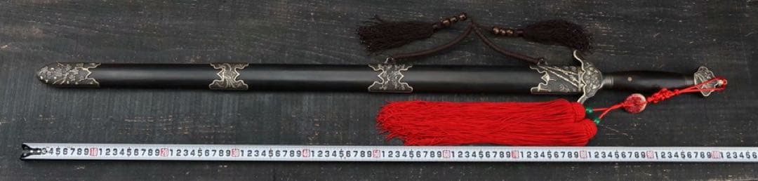 メイランシク 漢剣 美術刀 西洋剣 古兵器 鑑賞用 武具 黒檀 舞踊刀