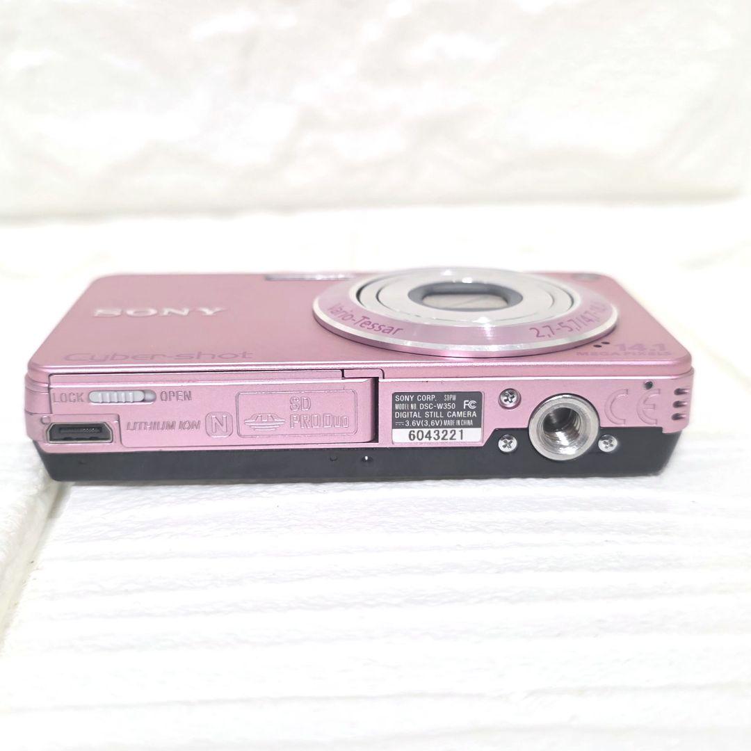 357【美品】SONY Cyber-shot DSC-W350 ピンク コンデジ