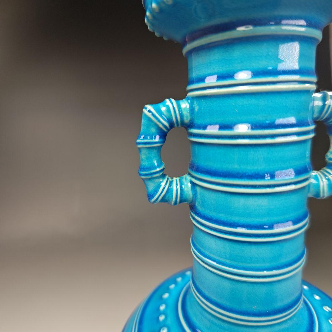 イ438 花瓶『永楽善五郎造』『交趾竹節　花入　共箱』一輪挿　茶道具