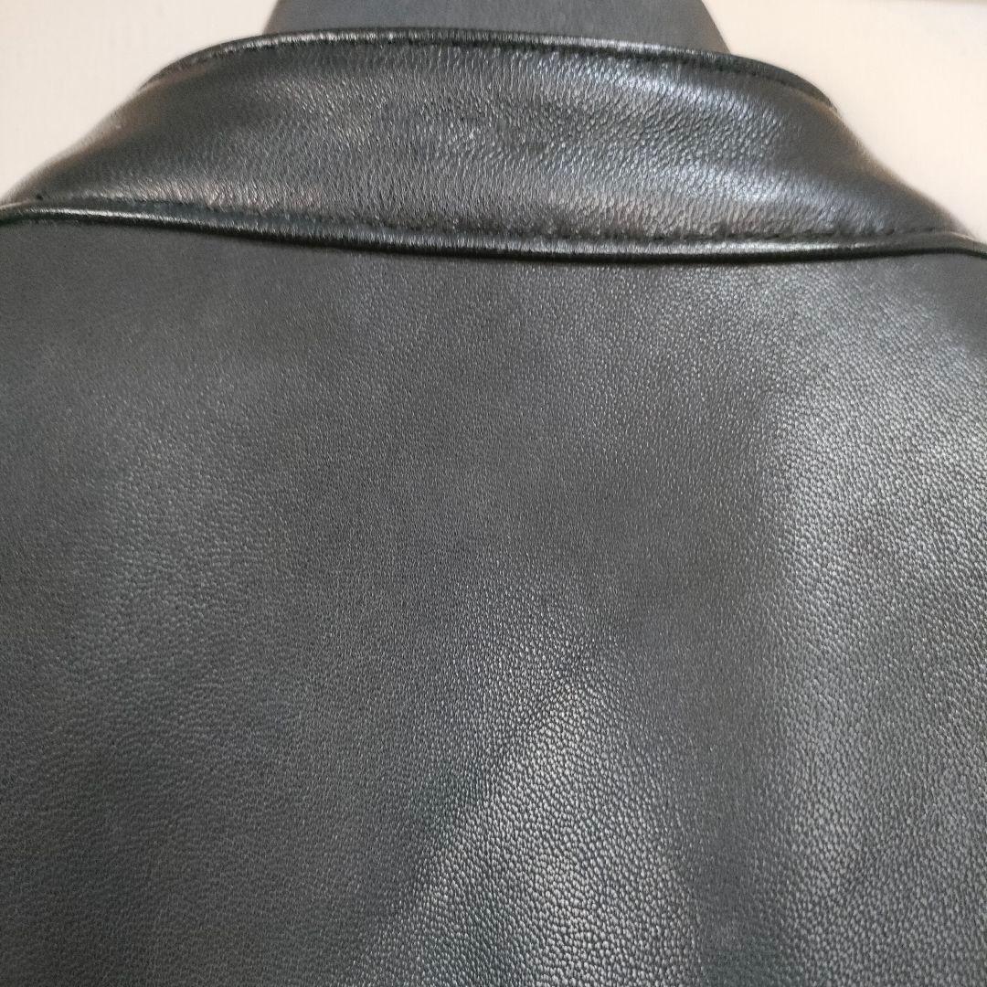 【美品】SHIPS シップス　本革ラムレザージャケット シングル黒Ｌ