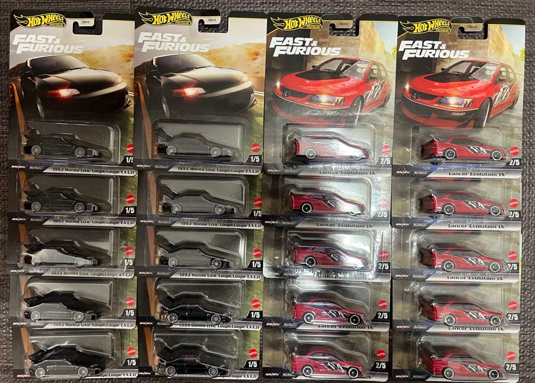 ミニカー Hotwheels FAST&FURIOUS Civic & Lancer