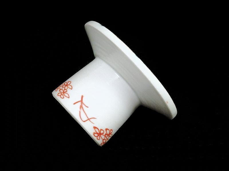 古伊万里　染錦　流水に梅の図　盃台　D194AS-BTs