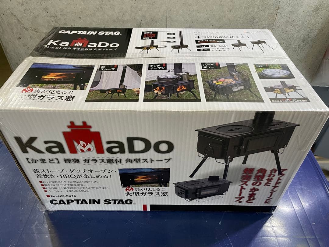 CAPTAIN STAG KaMaDo 薪ストーブ　（温度計付き）