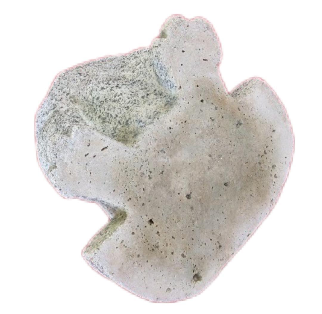 イボ蛙の石像風の置物 コンクリート製 かえる 庭石 庭園 飾り ガーデニング