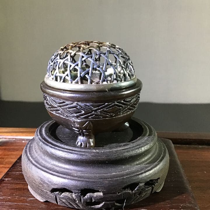 玉彫　三足　銀火屋　ミニ