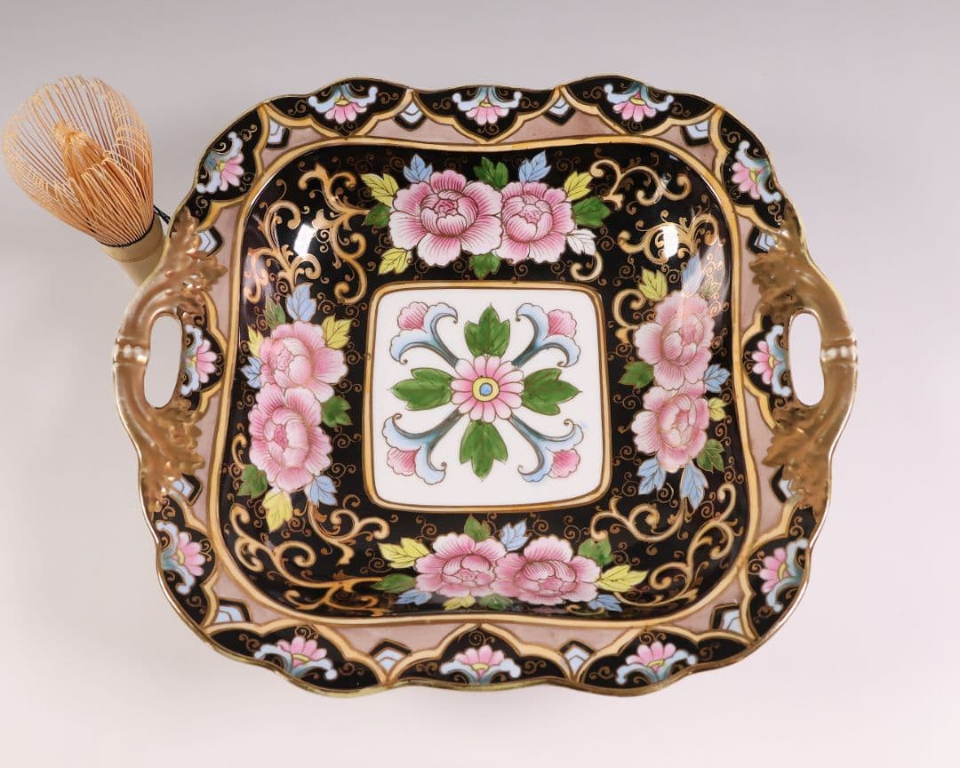 【CM290】オールドノリタケ 花図 プレート 皿 27.2cm 陶磁器