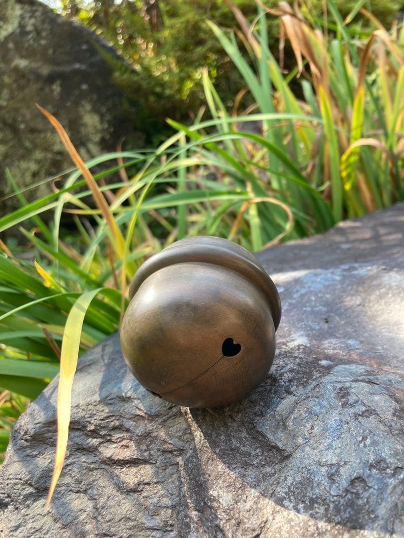 ハートの愛らしい鐘　ヴィンテージ品　ブロンズ製　2個セット　結婚　ウエディング